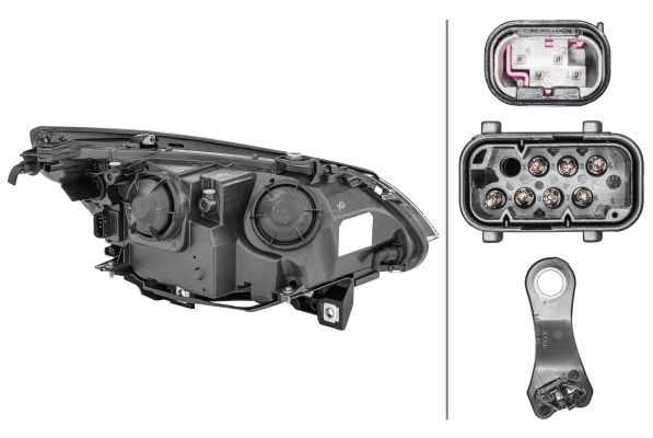 BMW 5 Serisi E60 Far Halojen Sol | HELLA 1EF 008 673-071