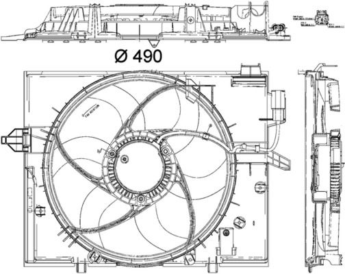 BMW 5 Serisi E60 M54 Komple Fan | MAHLE CFF 190 000P