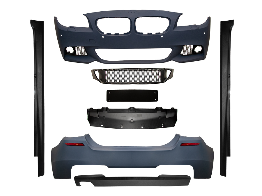 BMW 5 Serisi F10 2009-2016 M-Tech Gövde Kiti Far Yıkamalı PDC'li Ön/Arka Çift Egzoz Çıkışlı Marşpiyeli | WENDER BA0102100