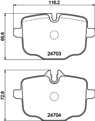 BMW 4 Serisi G22 Fren Balatası Arka | HELLA 8DB 355 021-631