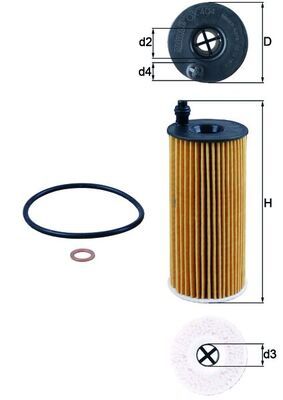 BMW 3 Serisi E90 316 d N47 Yağ Filtresi | MAHLE OX 404D