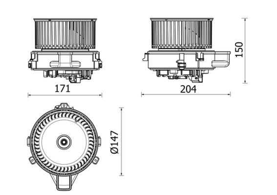 BMW 5 Serisi G30 B46 Kalorifer Motoru | MAHLE AB 283 000P