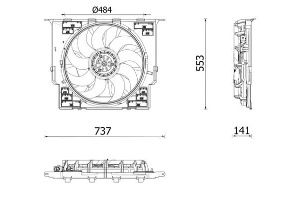 BMW 7 Serisi G11 B47 Komple Fan | MAHLE CFF 645 000P