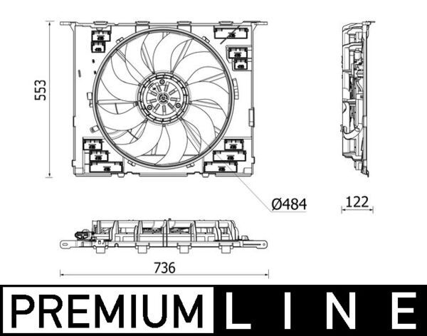 BMW 7 Serisi G11 B48 Fan Pervanesi | MAHLE CFF 542 000P