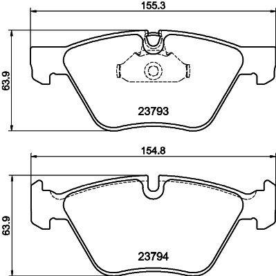 BMW 5 Serisi E60 Fren Balatası Arka | HELLA 8DB 355 015-031