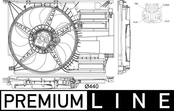 BMW X2 Serisi F39 B42 Komple Fan | MAHLE CFF 402 000P