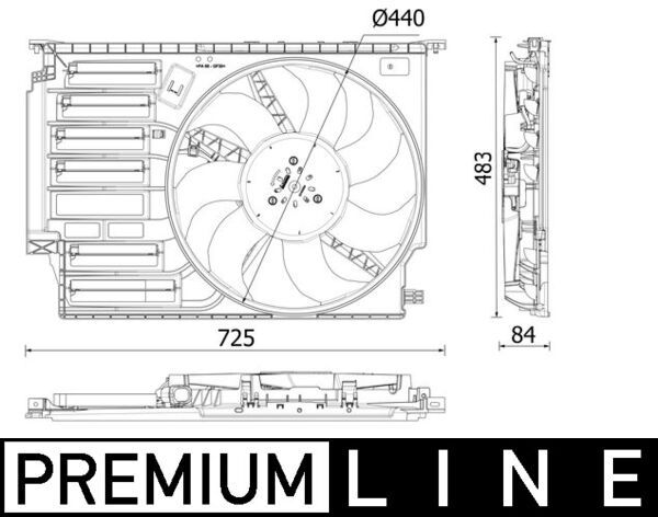 BMW X2 Serisi F39 B38 Fan Pervanesi | MAHLE CFF 547 000P