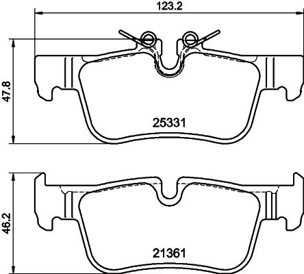 BMW X1 Serisi F48 Fren Balatası Arka | HELLA 8DB 355 021-681