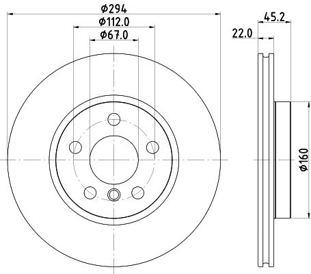 BMW X1 Serisi F48 Fren Diski Havalı Ön | HELLA 8DD 355 122-651