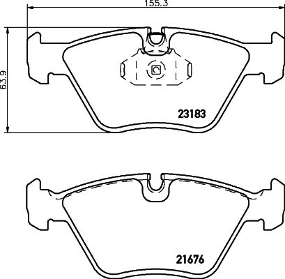 BMW 3 Serisi E46 Fren Balatası Arka | HELLA 8DB 355 009-001