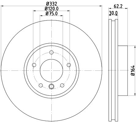 BMW X6 Serisi F16 Fren Diski Havalı Ön | HELLA 8DD 355 117-731