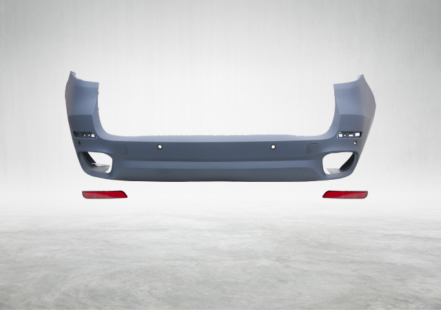 BMW X5 Serisi F15 2014-2018 M-Tech Komple Tampon Arka PDC'li Çift Egzoz Çıkışlı | WENDER BA51128058060S1