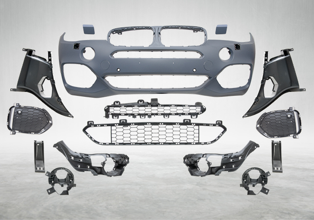 BMW X5 Serisi F15 2014-2018 M-Tech Komple Tampon Ön Far Yıkamalı PDC'li | WENDER BA51118062459S1