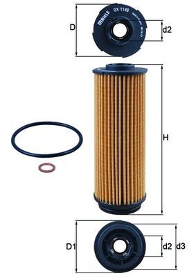 BMW 3 Serisi G20 M340i B58 Yağ Filtresi | MAHLE OX 1146D