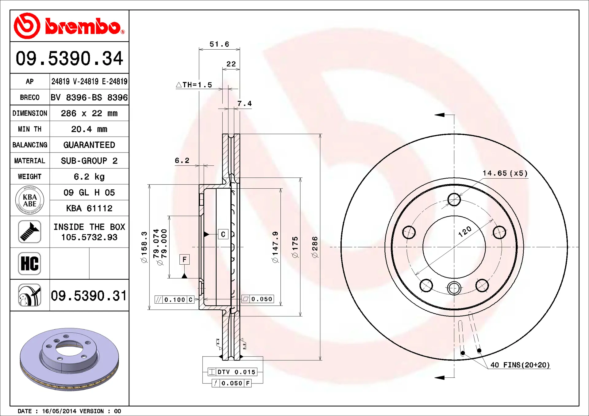 BMW 3 Serisi E46 316 i Ön Fren Diski Havalandırmalı | BREMBO 09539031