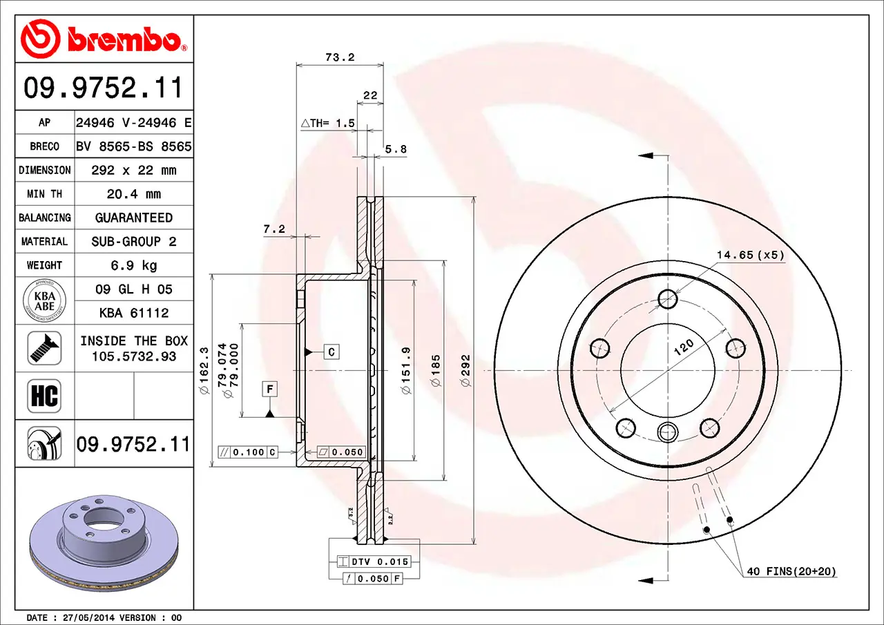 BMW 3 Serisi E90 320 i Ön Fren Diski Havalandırmalı | BREMBO 09975211