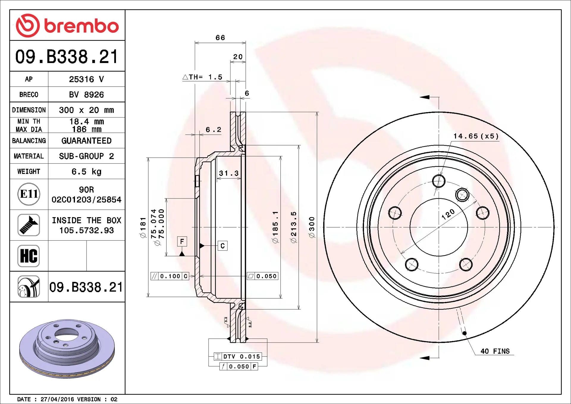 BMW 3 Serisi E90 320 i Arka Fren Diski Havalandırmalı | BREMBO 09B33821