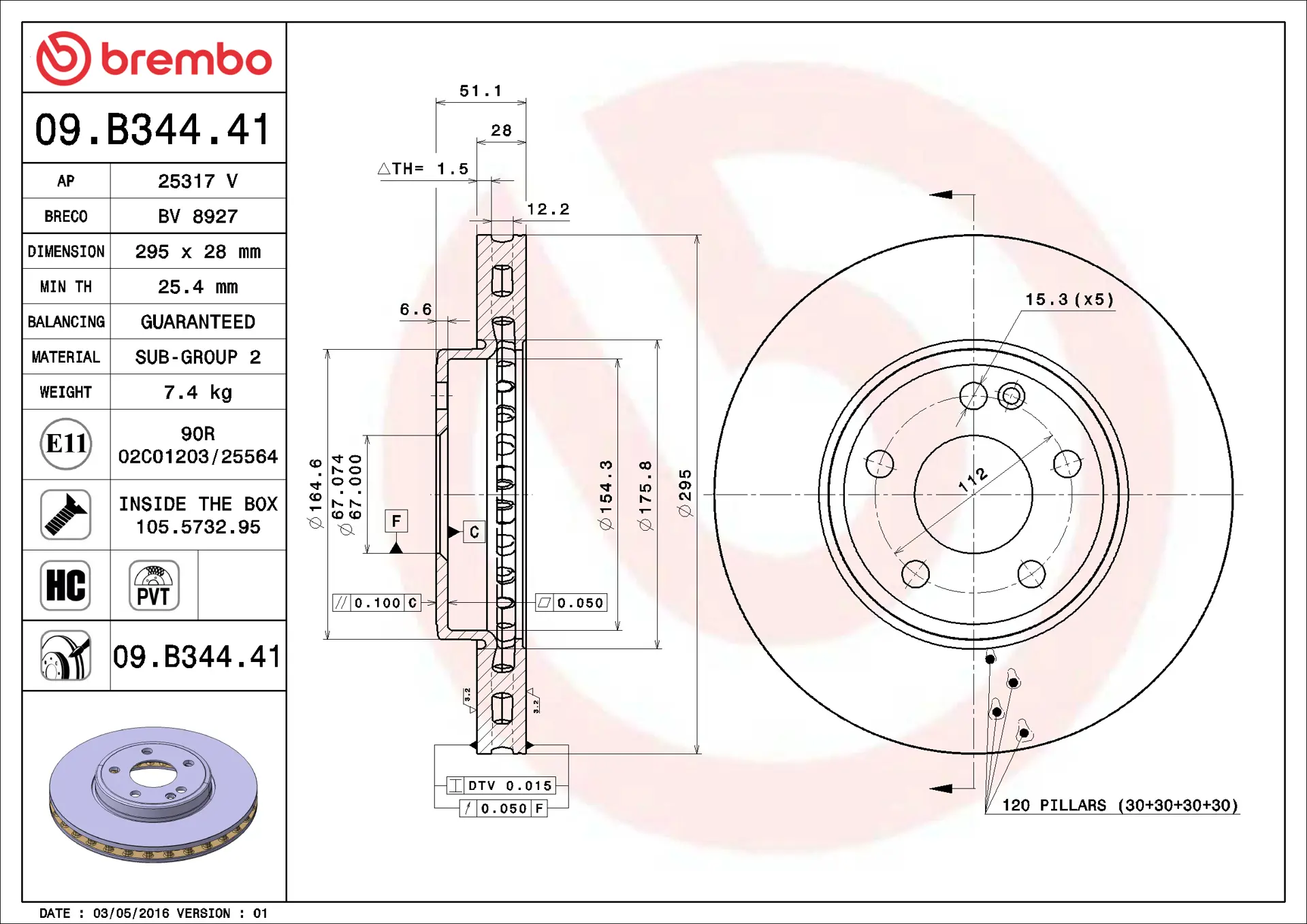 Mercedes A Serisi W176 A 180 Ön Fren Diski Havalandırmalı | BREMBO 09B34441