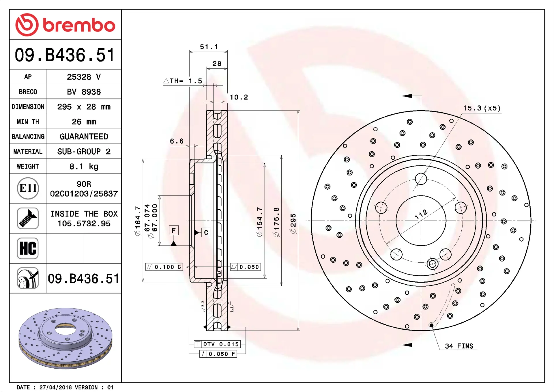 Mercedes A Serisi W176 A 160 Ön Fren Diski Havalandırmalı | BREMBO 09B43651