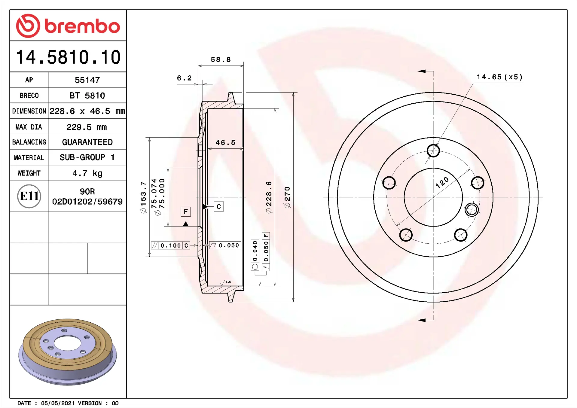 BMW 3 Serisi E36 318 i Arka Fren Kampanası | BREMBO 14581010