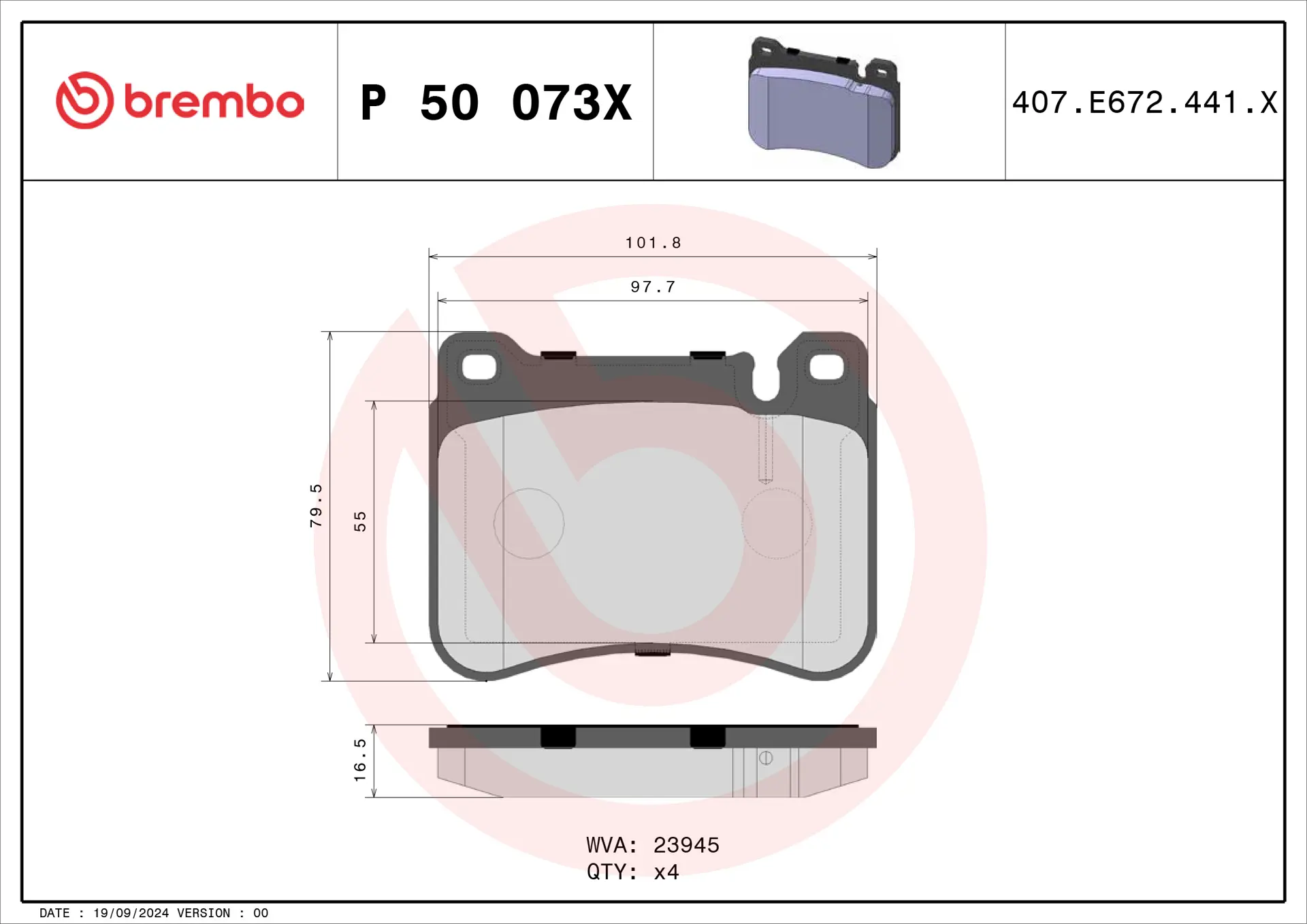 Mercedes CLK Serisi W209 CLK 200 Kompressor Ön Fren Balatası Delikli | BREMBO P50073X