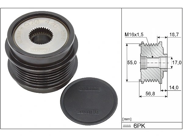 Mercedes E Serisi W213 E 250 Alternatör Kasnağı | INA 535 0341 10
