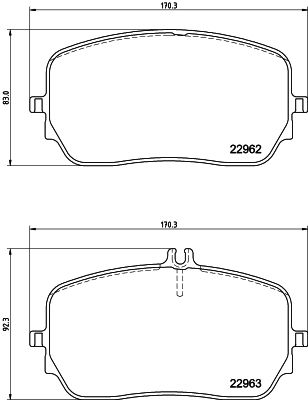 Mercedes A Serisi W167 2018 Fren Balatası Arka | HELLA 8DB 355 039-211