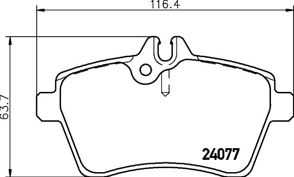 Mercedes B Serisi W245 Fren Balatası Arka | HELLA 8DB 355 011-381