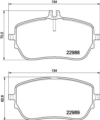 Mercedes GLA Serisi H247 Fren Balatası Arka | HELLA 8DB 355 037-961