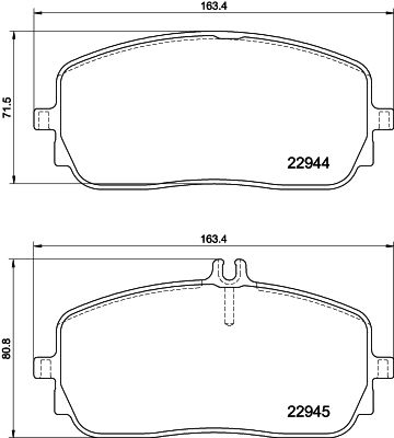 Mercedes GLA Serisi H247 Fren Balatası Arka | HELLA 8DB 355 039-011