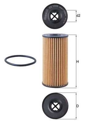 Mercedes B Serisi W247 B 180 d OM608 Yağ Filtresi | MAHLE OX 1308D