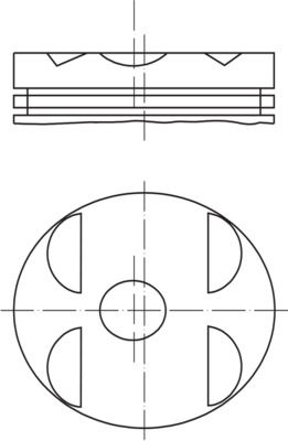 Mercedes C Serisi W202 OM604 Piston 89.50mm 050 | MAHLE 001 04 01