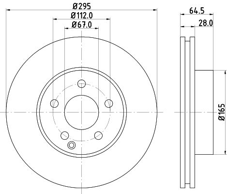 Mercedes C Serisi W204 Fren Diski Havalı Ön | HELLA 8DD 355 114-201
