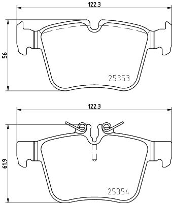 Mercedes C Serisi W205 Fren Balatası Arka | HELLA 8DB 355 021-831