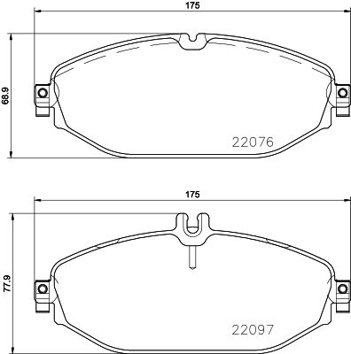 Mercedes E Serisi W213 Fren Balatası Arka | HELLA 8DB 355 021-921