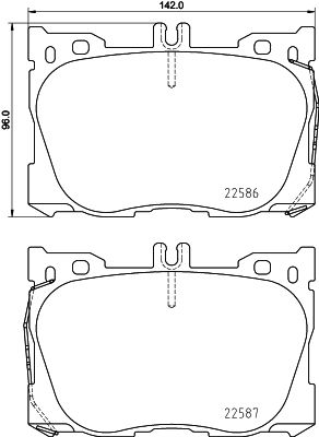 Mercedes E Serisi W213 Fren Balatası Arka | HELLA 8DB 355 031-701