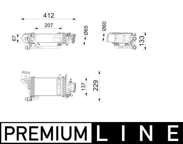 Mercedes E Serisi W212 M274 Turbo İntercooler Radyatörü | MAHLE CI 753 000P