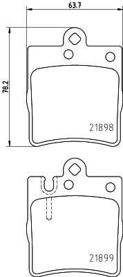 Mercedes C Serisi W203 Fren Balatası Ön | HELLA 8DB 355 008-451
