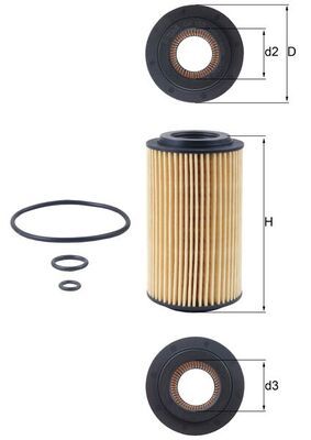 Mercedes E Serisi W211 E 220 CDI OM646 Yağ Filtresi | MAHLE OX 153D3