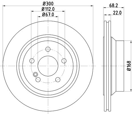 Mercedes E Serisi W212 Fren Diski Havalı Ön | HELLA 8DD 355 108-861