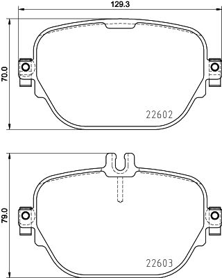 Mercedes E Serisi W213 Fren Balatası Arka | HELLA 8DB 355 031-711