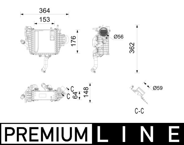 Mercedes C Serisi W205 OM654 Turbo İntercooler Radyatörü | MAHLE CI 737 000P