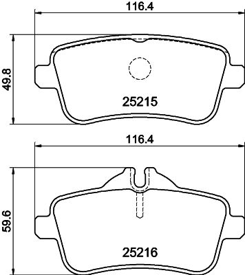 Mercedes GL Serisi W166 Fren Balatası Arka | HELLA 8DB 355 019-841