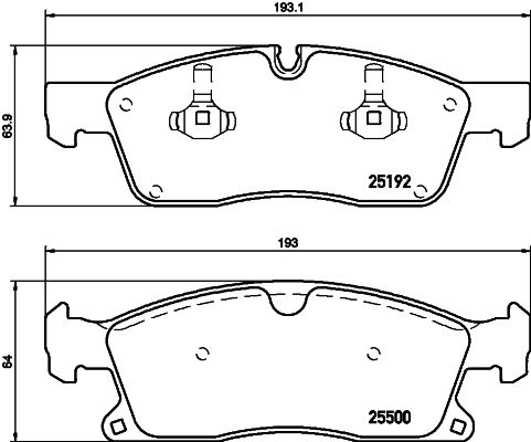 Mercedes GL Serisi W166 Fren Balatası Arka | HELLA 8DB 355 019-821