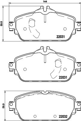 Mercedes GLA Serisi W156 Fren Balatası Arka | HELLA 8DB 355 021-541