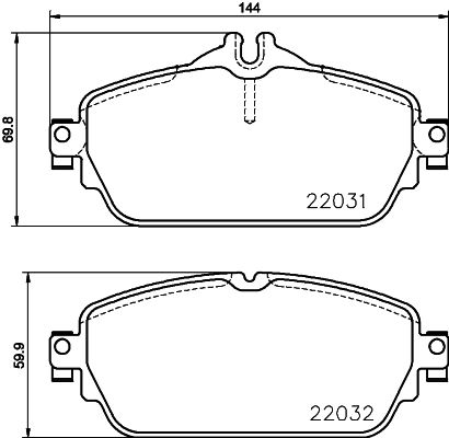 Mercedes GLA Serisi W156 Fren Balatası Arka | HELLA 8DB 355 021-551