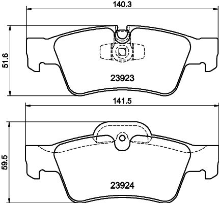 Mercedes ML Serisi W164 Fren Balatası Arka | HELLA 8DB 355 011-421