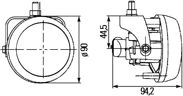 Mercedes ML Serisi W164 Sis Farı Halojen Sağ | HELLA 1N0 009 295-021