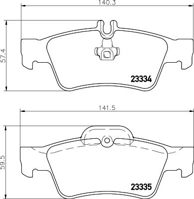 Mercedes E Serisi W212 Fren Balatası Arka | HELLA 8DB 355 018-751