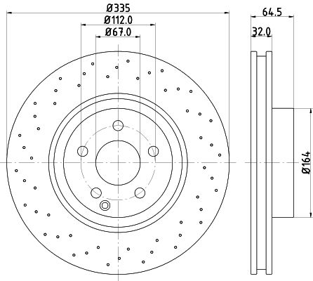 Mercedes S Serisi W221 Fren Diski Havalı Ön | HELLA 8DD 355 115-011